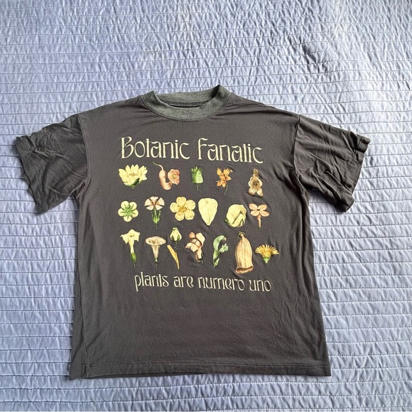 EARTHBOUND Black Floral Graphic Tee “Botanic Fanatic” - Picture 1 of 3